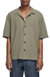 Rag & Bone Men's Avery Seersucker Camp Shirt In Vetiver