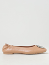Tory Burch Leather Ballet Flats In Sand