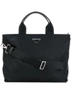 Prada Nylon Tote Bag In Black