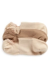 Hue Assorted 3-pack Arch Hug Cotton Blend Liner Socks In Neutrals Pack