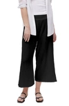 Michael Stars Medina Smocked Waist Wide Leg Pants In Black