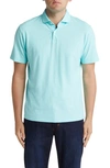 Peter Millar Crown Crafted Journeyman Pima Cotton Polo In Iced Aqua