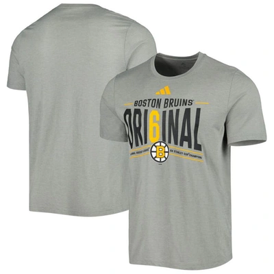 Adidas Originals Adidas Gray Boston Bruins Original Six Tri-blend T-shirt