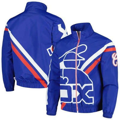 Mitchell & Ness Men's  Royal Chicago White Sox Exploded Logo Warm Up Full-zip Jacket