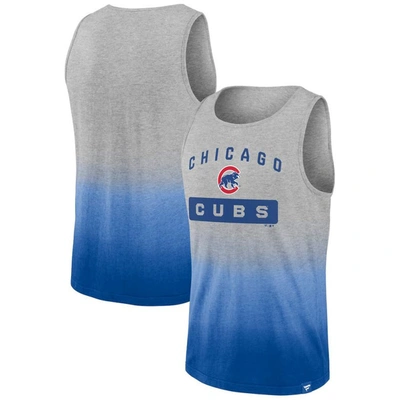 Fanatics Branded Gray/royal Chicago Cubs Our Year Tank Top In Gray,royal
