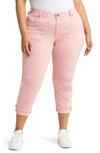 Kut From The Kloth Amy Frayed Crop Slim Straight Leg Jeans In Blossom