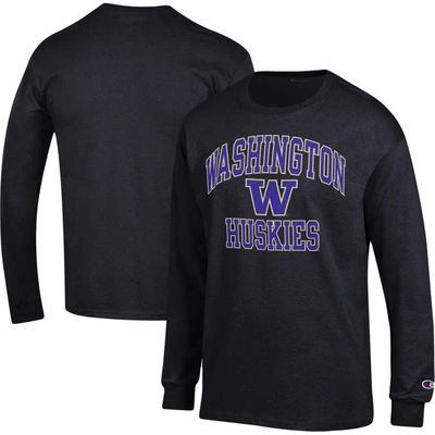 Champion Black Washington Huskies High Motor Long Sleeve T-shirt
