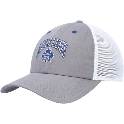 Adidas Originals Men's Adidas Gray, White Toronto Maple Leafs Tonal Slouch Trucker Adjustable Hat In Gray,white