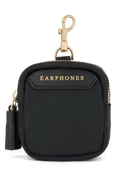 Anya Hindmarch Econyl® Regenerated Nylon Earbuds Case In Black