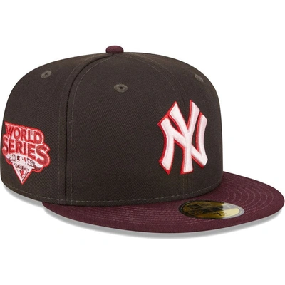 New Era Men's  Brown, Maroon New York Yankees Chocolate Strawberry 59fifty Fitted Hat In Brown,maroon