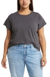 Madewell Bella Cotton Jersey T-shirt In Coal