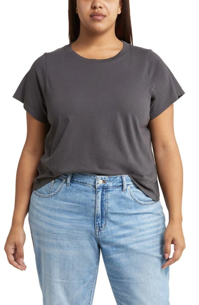 Madewell Bella Cotton Jersey T-shirt In Coal