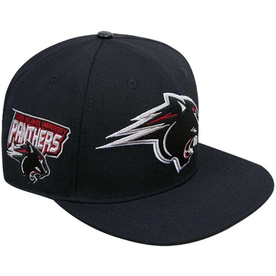 Pro Standard Black Clark Atlanta Panthers Arch Over Logo Evergreen Snapback Hat