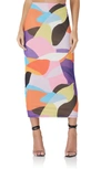 Afrm Abigal Print Maxi Skirt In Abstract