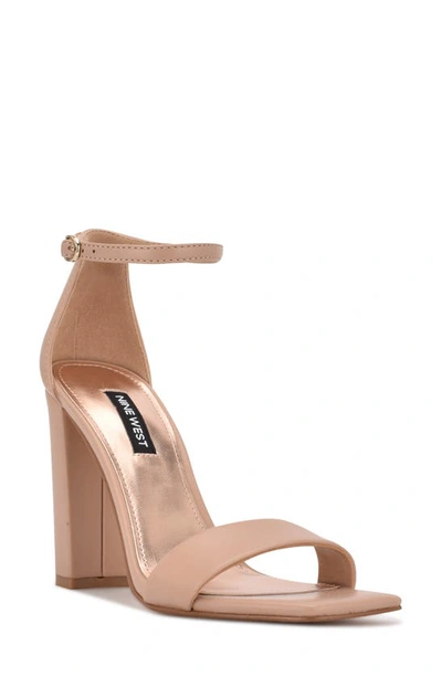 Nine West Marrie Sandal In Barely Beige