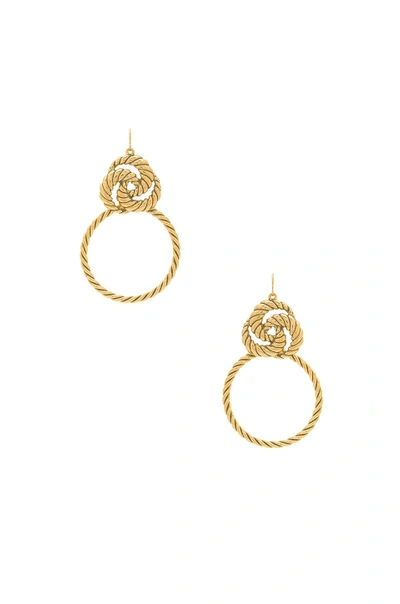 Vanessa Mooney The Valleta Earrings In Metallic Gold.