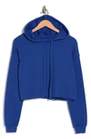 Bella+canvas Solid Crop Hoodie In Sapphire