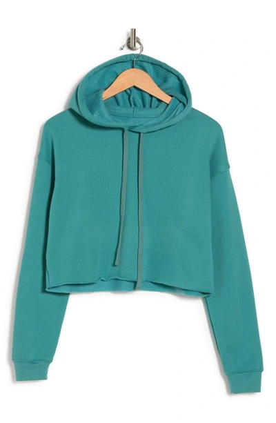 Bella+canvas Solid Crop Hoodie In Seafoam