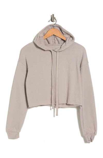 Bella+canvas Solid Crop Hoodie In Cool Grey