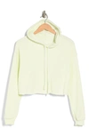 Bella+canvas Solid Crop Hoodie In Citron