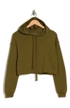 Bella+canvas Solid Crop Hoodie In Moss