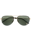 Saint Laurent Monogram M11 Sunglasses In Metallic