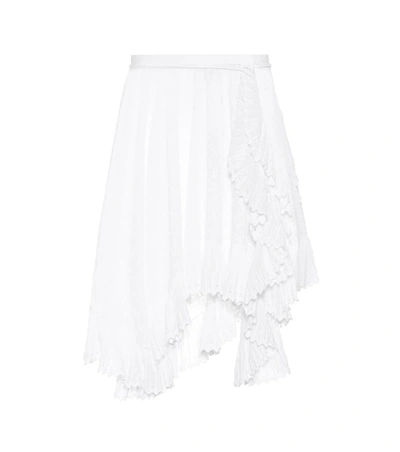 Isabel Marant Zanna Embroidered Cotton Miniskirt In White