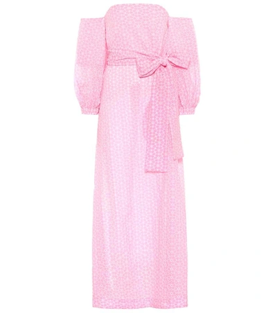 Lisa Marie Fernandez Rosie Eyelet Cotton Dress In Pink