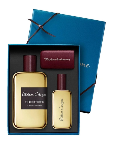 Atelier Cologne Gold Leather Cologne Absolue, 200 ml With Personalized Travel Spray, 30 ml In Black