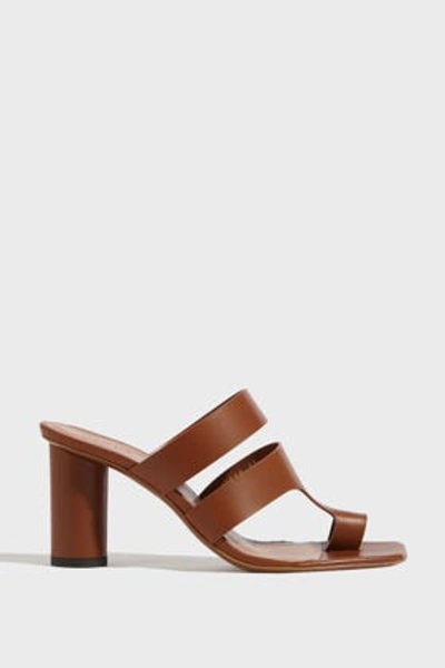 Neous Eury Cutout Leather Mules In Brown