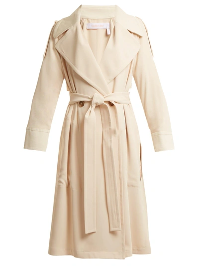 See By Chloé Double-breasted Tie-waist Trench Coat In Beige
