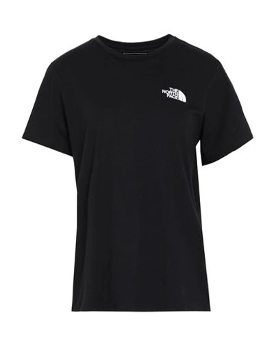 The North Face Logo Printed Crewneck T In Black