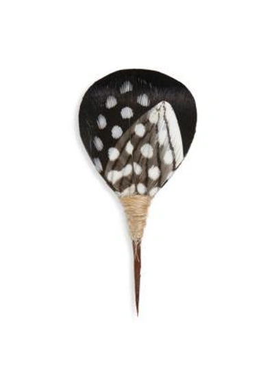 Brackish Highlight Feather Pin In Black