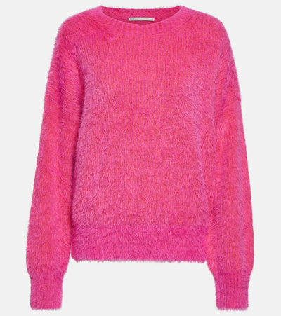 Stella Mccartney Fluffy Knit Jumper In Pink