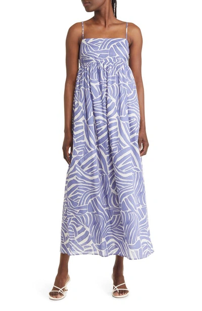 Rails Womens Island Waves Lucille Abstract-print Cotton Midi Dress