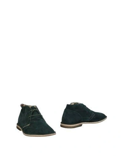 Le Crown Boots In Dark Green
