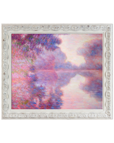Overstock Art Misty Morning On The Seine (pink) By Claude Monet Oil Reproduction