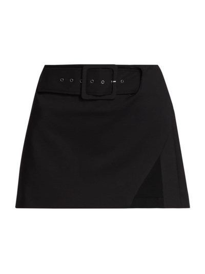 Ramy Brook Women's Jones Belted Micro Miniskirt In Ivory