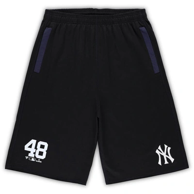 Profile Men's Anthony Rizzo Black New York Yankees Big And Tall Stitched Double-knit Shorts