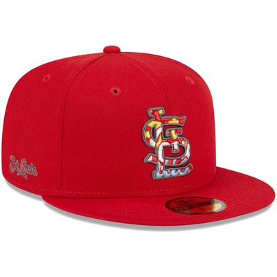 New Era Red St. Louis Cardinals Script Fill 59fifty Fitted Hat
