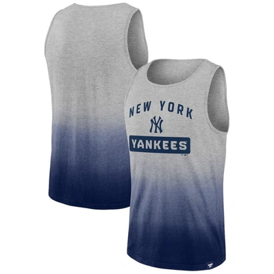 Fanatics Branded Gray/navy New York Yankees Our Year Tank Top In Gray,navy