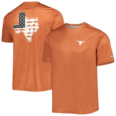 Columbia Texas Orange Texas Longhorns Terminal Tackle Omni-shade T-shirt In Burnt Orange