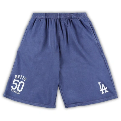 Profile Men's Mookie Betts Royal Los Angeles Dodgers Big And Tall Stitched Double-knit Shorts