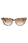 Le Specs Steadfast 51mm Gradient D-frame Sunglasses In Cookie Tort