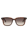 Le Specs Steadfast 51mm Gradient D-frame Sunglasses In Tort