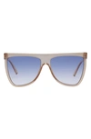 Le Specs Reclaim 60mm Gradient Flat Top Sunglasses In Sand