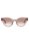 Le Specs Deja Nu 49mm Cat Eye Sunglasses In Rosewater