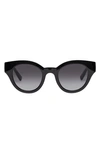 Le Specs Deja Nu 49mm Cat Eye Sunglasses In Black