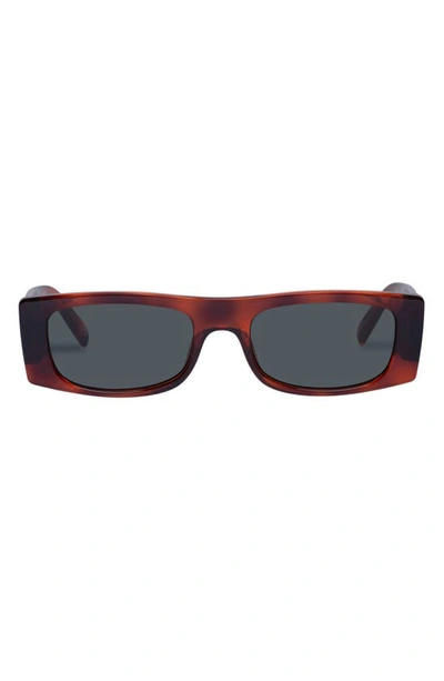 Le Specs Recovery 53mm Rectangle Sunglasses In Toffee Tort