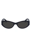 Le Specs Polywrap 56mm Wrap Sport Sunglasses In Black